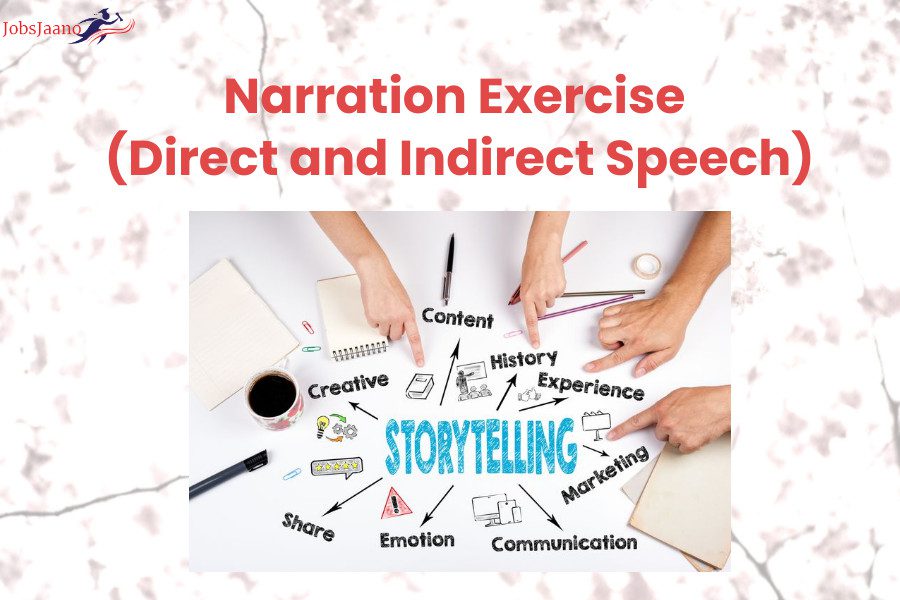 Change the Narration Exercise Direct and Indirect Speech Worksheets with Answers pdf